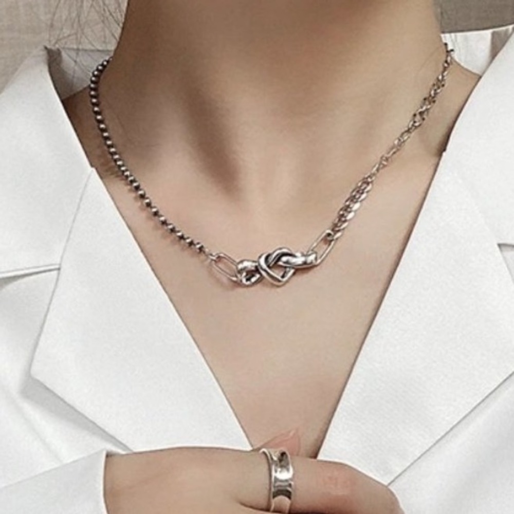 NEW 925 STERLING SILVER HEART NECKLACE, NICE NECKLACE, CUTE NECKLACE